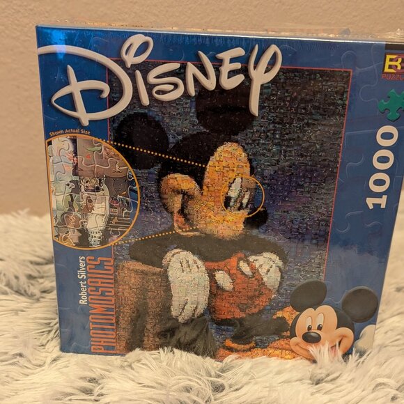 Disney Mickey Mouse 1000 Piece Photomosaic Jigsaw Puzzle by Robert Silvers New - Picture 2 of 8